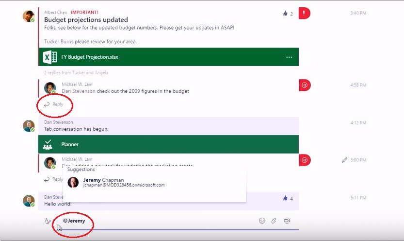 Microsoft Teams chat